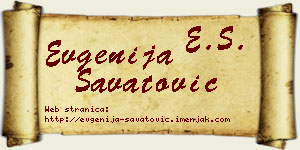 Evgenija Savatović vizit kartica